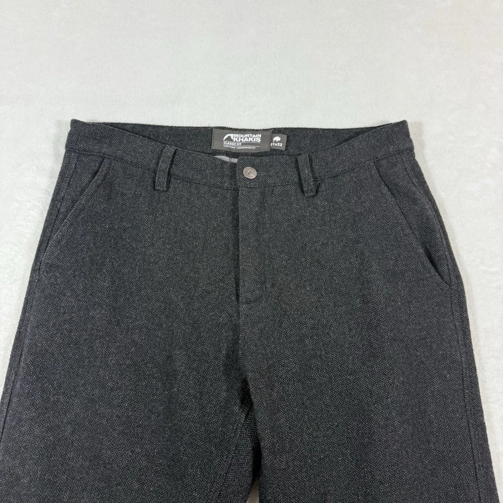 Mountain Khakis Men's Wool Blend Archer Herringbone Pant Modern Fit 31X32